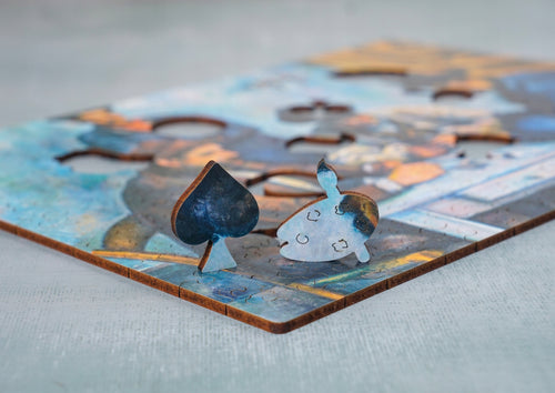 Drewniane puzzle A4 Cezanne Gracze w karty 140 el.
