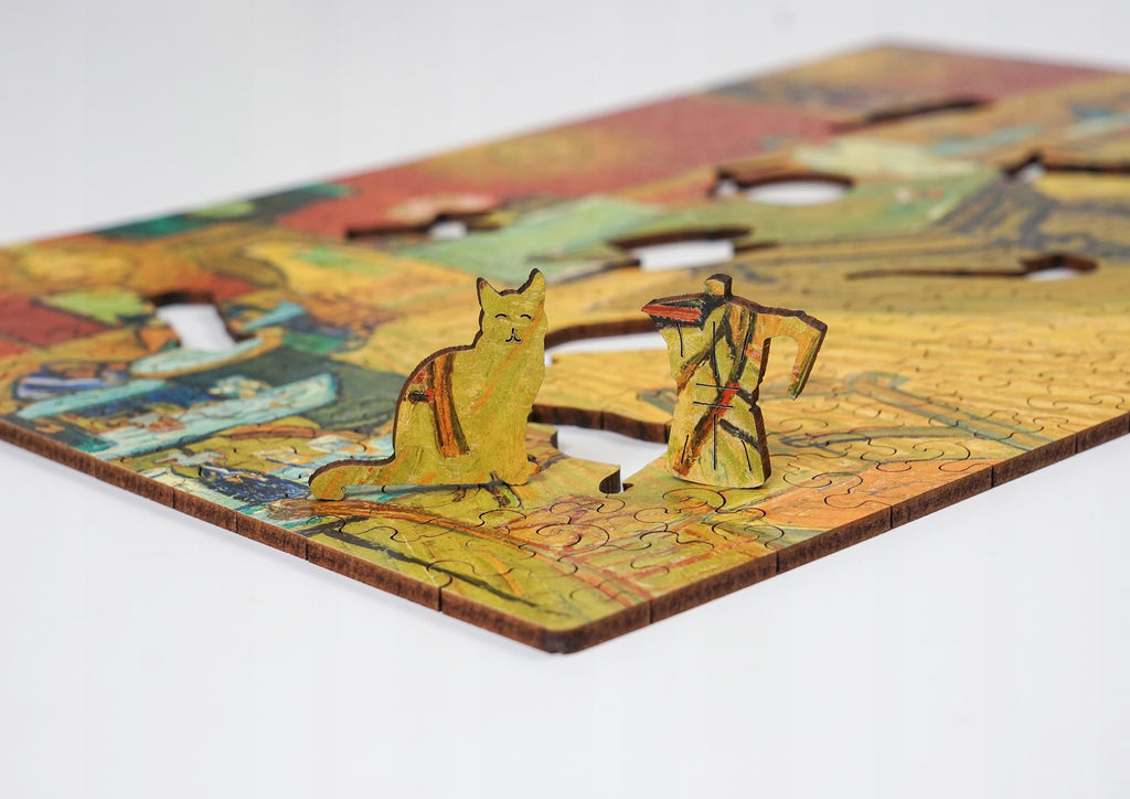 Drewniane puzzle A4 van Gogh "Nocna kawiarnia"
