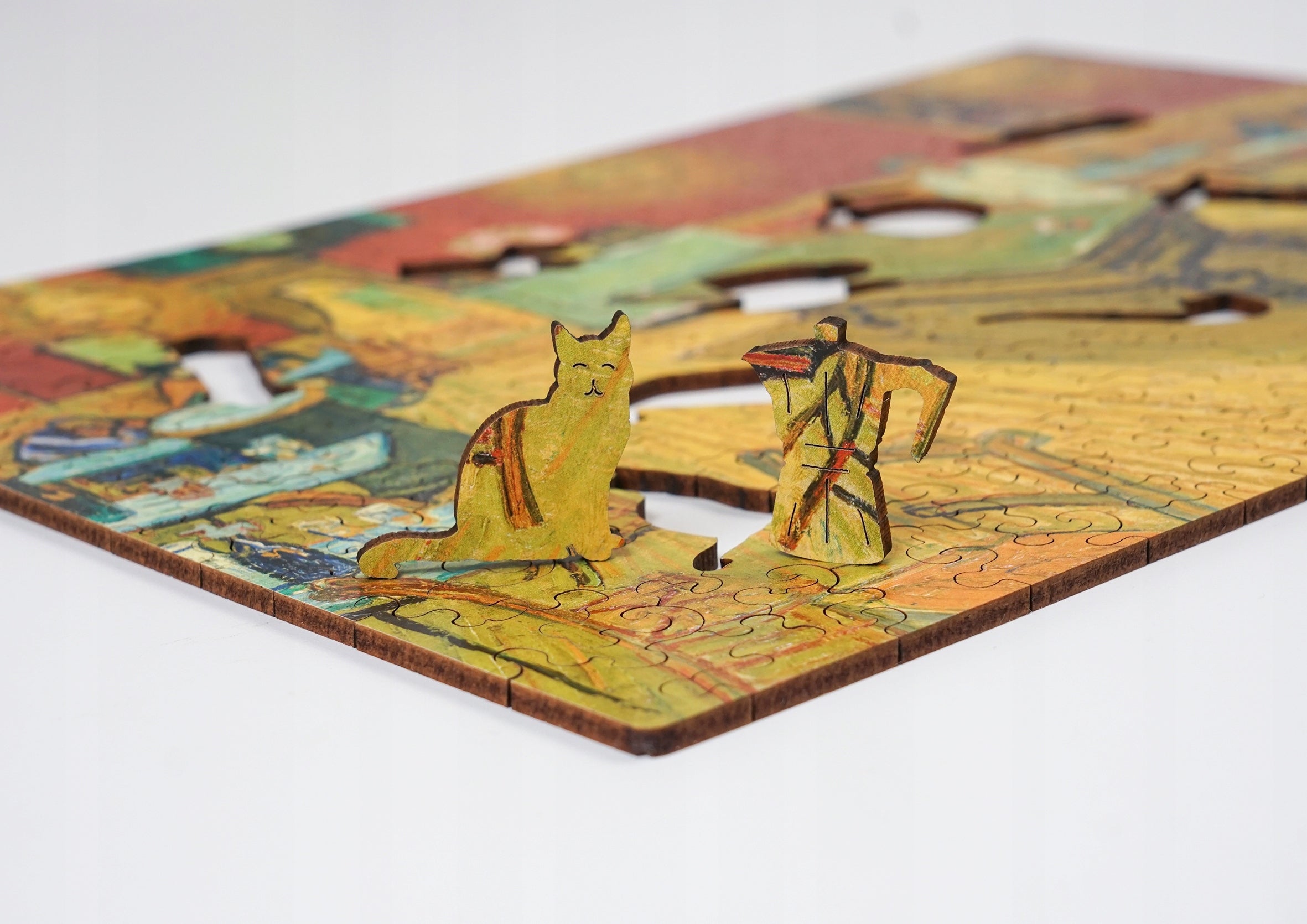 Drewniane puzzle A4 van Gogh "Nocna kawiarnia"