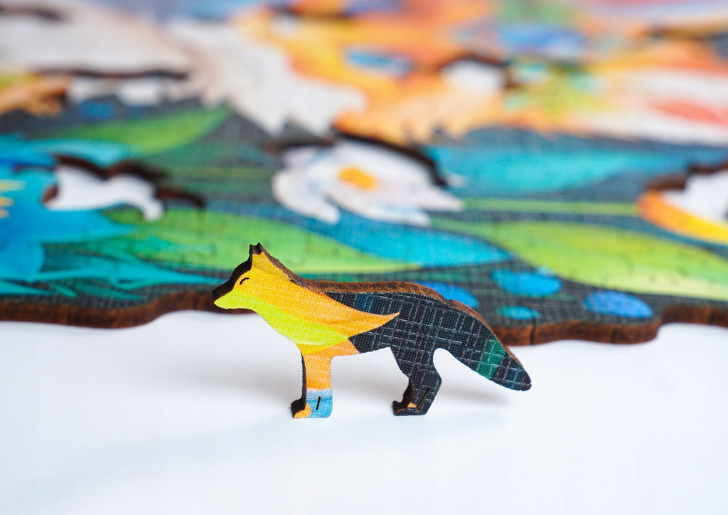 Puzzle drewniane PUZZLED Lisek 390 elementów – układanka po obrysie dla dorosłych