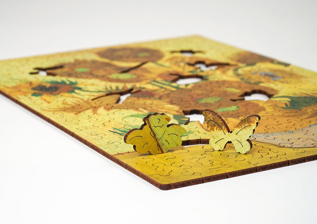 Drewniane puzzle A4 van Gogh Słoneczniki