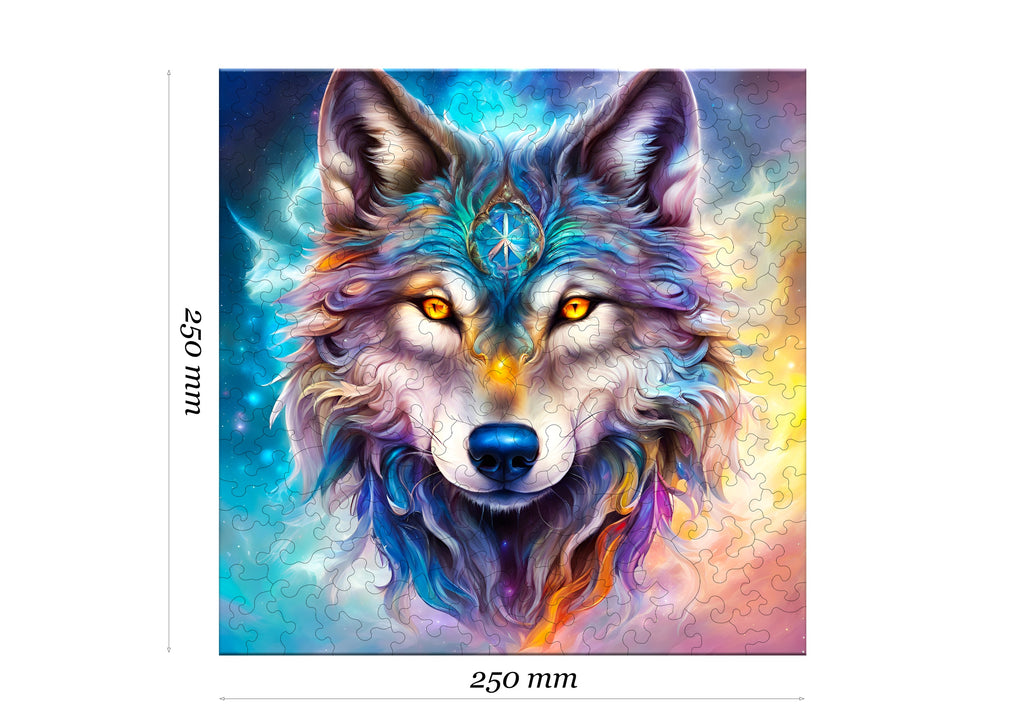 Puzzle drewniane PUZZLED Srebrzysty Wilk 145 elementów dla dorosłych