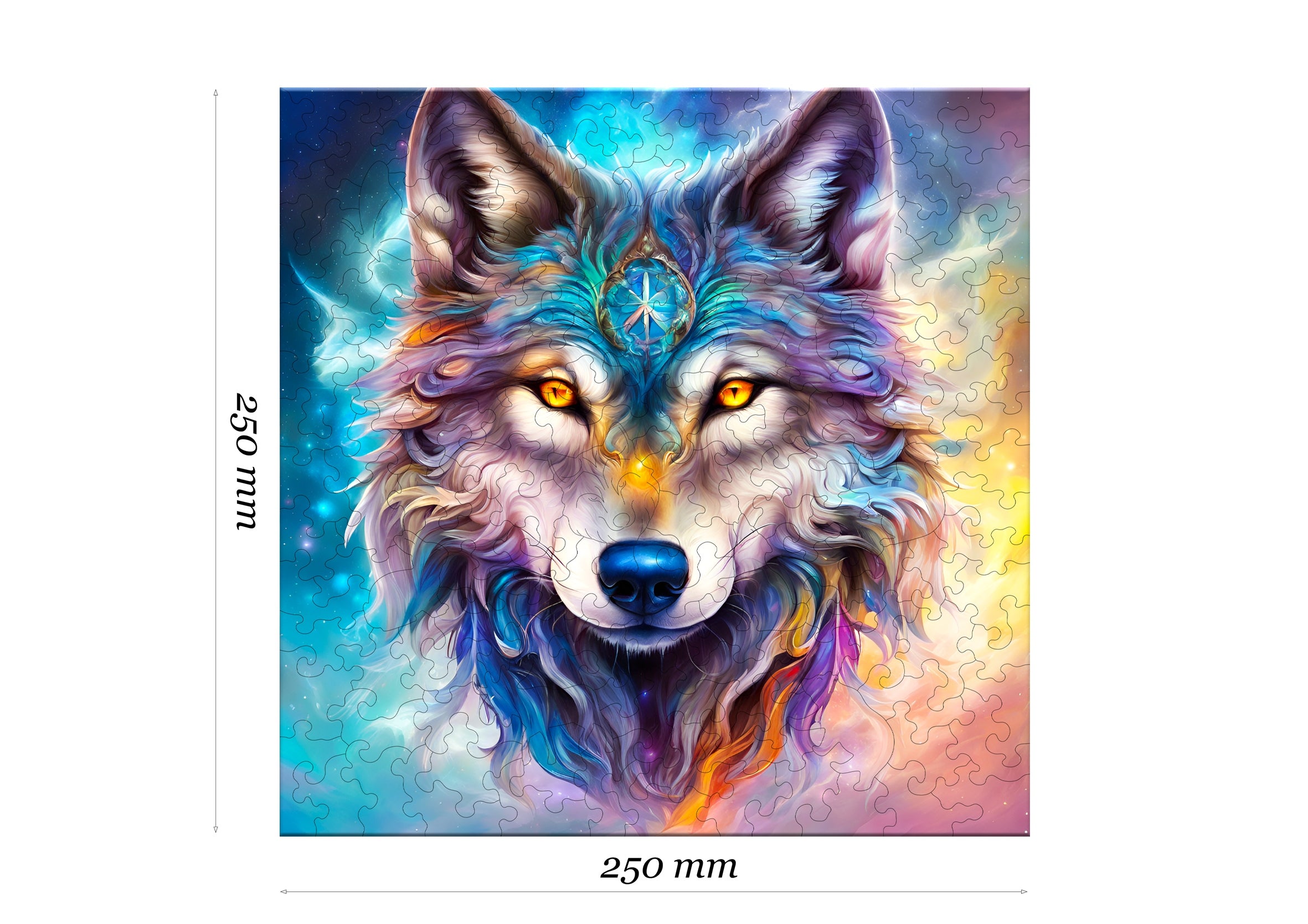 Puzzle drewniane PUZZLED Srebrzysty Wilk 145 elementów dla dorosłych
