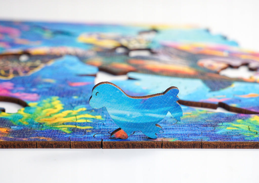 Puzzle drewniane PUZZLED Spokojny Żółw 165 elementów dla dorosłych