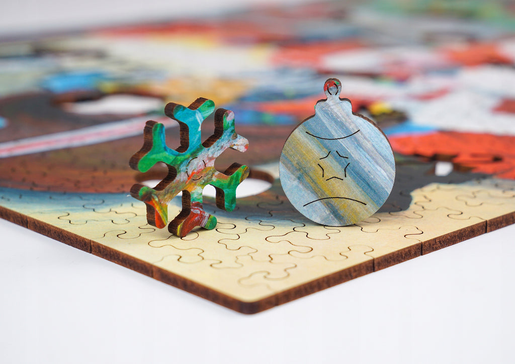 Puzzle Drewniane A3 410 Elementów Magia Świąt Układanka Świąteczna