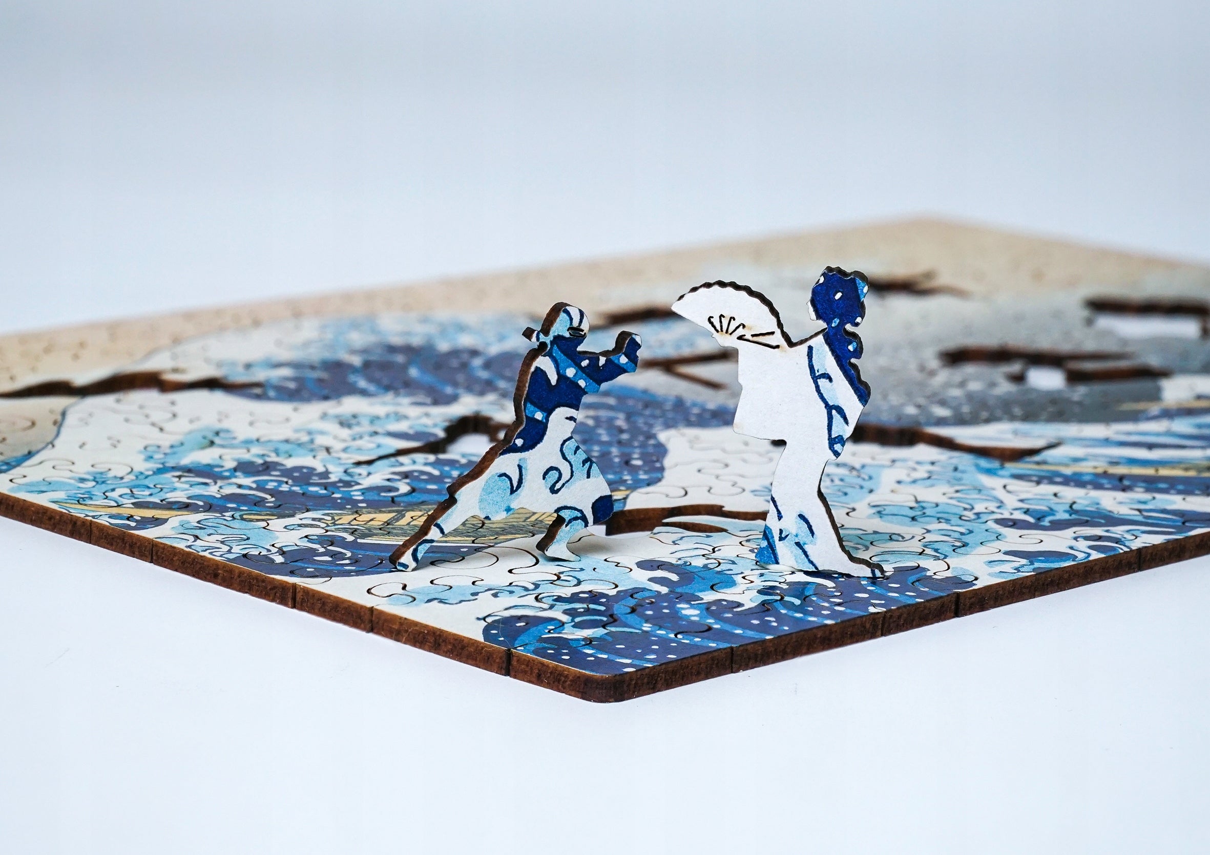Drewniane puzzle A4 Hokusai Katsushika Wielka fala