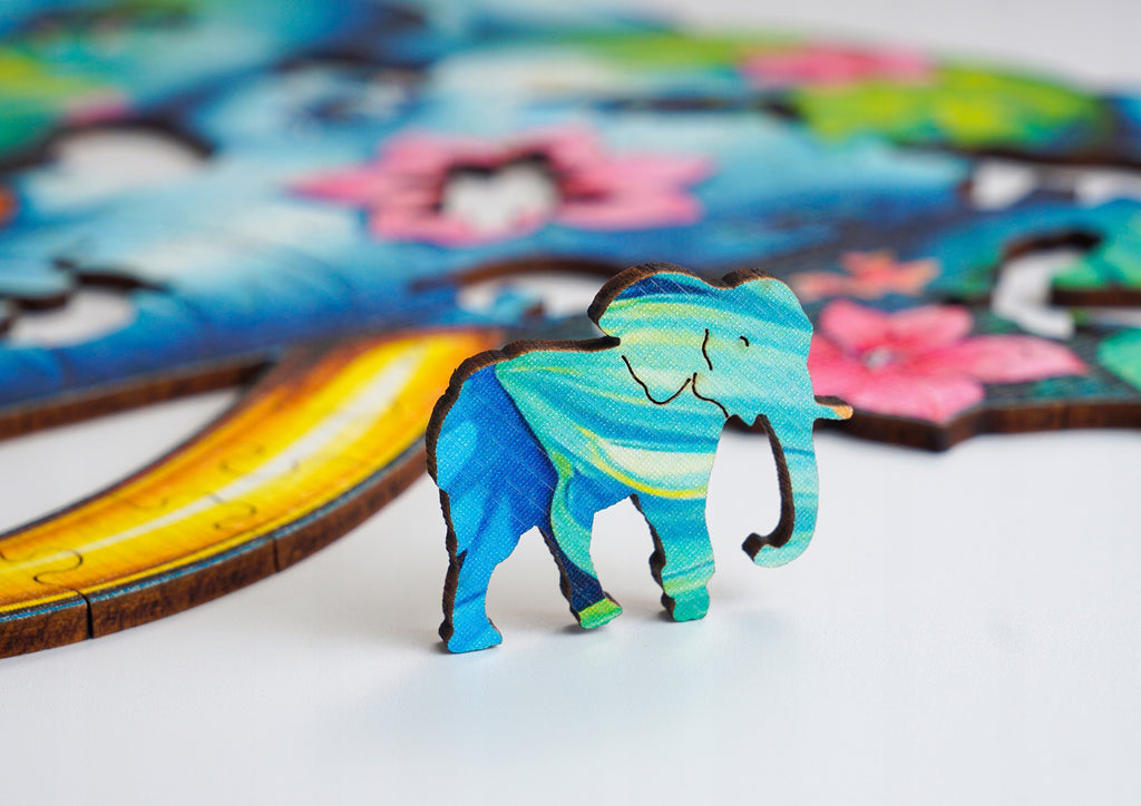 Puzzle drewniane PUZZLED Słoń 240 elementów – układanka po obrysie dla dorosłych