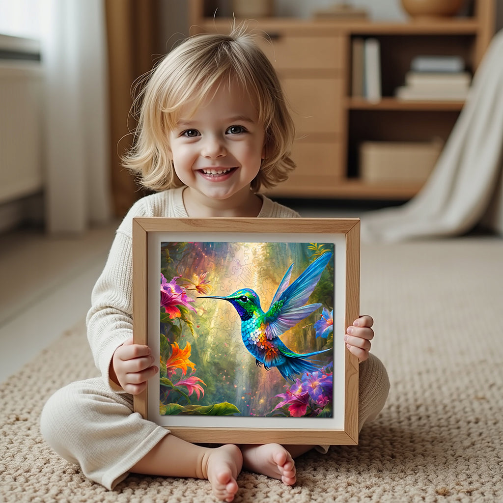 Puzzle drewniane PUZZLED Zwiewny Koliber 145 elementów dla dorosłych