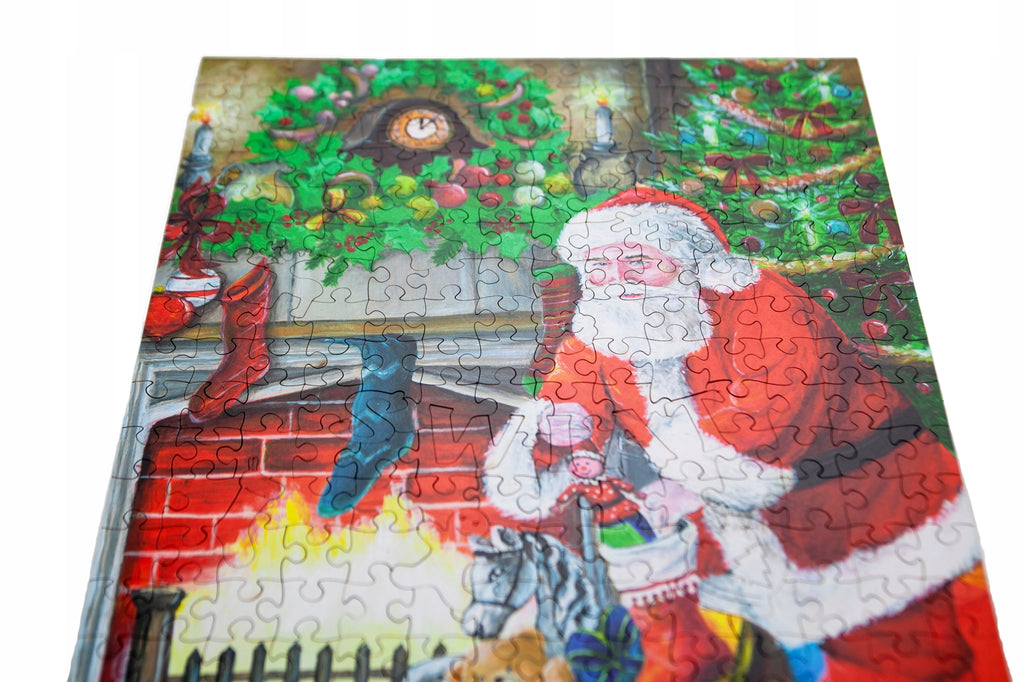 Puzzle Drewniane Święty Mikołaj Układanka Drewniana A3 286 Elementów