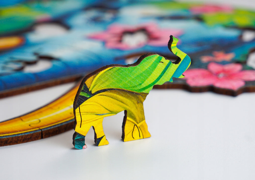 Puzzle drewniane PUZZLED Słoń 240 elementów – układanka po obrysie dla dorosłych