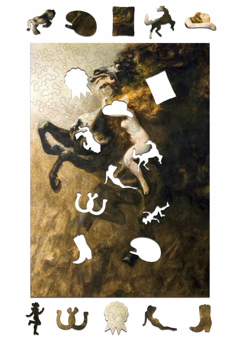 Drewniane puzzle A4 Podkowiński "Szał uniesień" 135el.