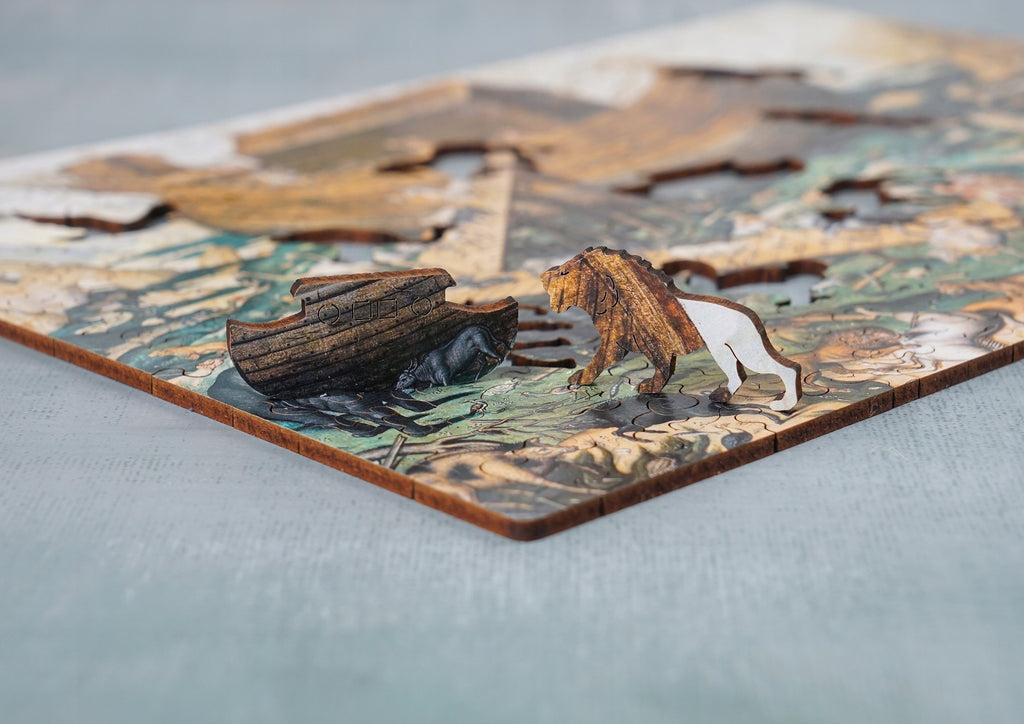 Drewniane puzzle A4 Arka Noego 135el.
