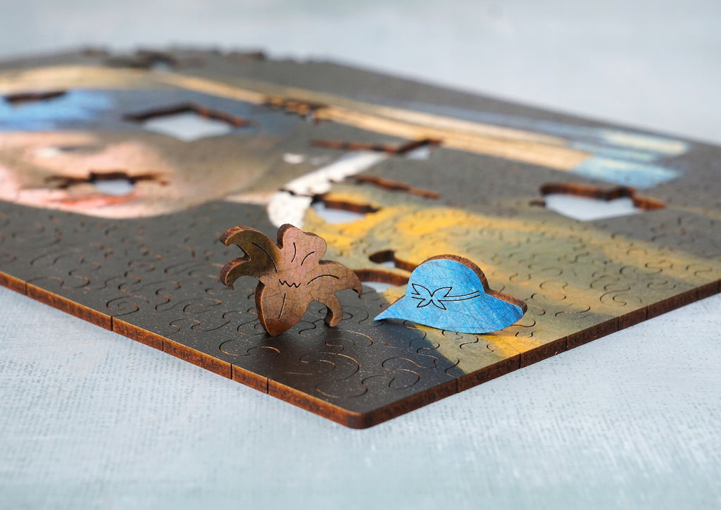 Drewniane puzzle A4 Vermeer Dziewczyna z perłą