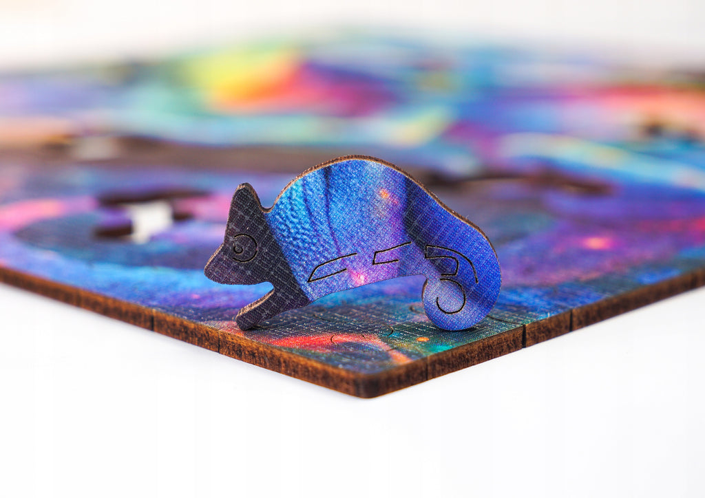 Puzzle drewniane PUZZLED Barwny Kameleon 150 elementów dla dorosłych
