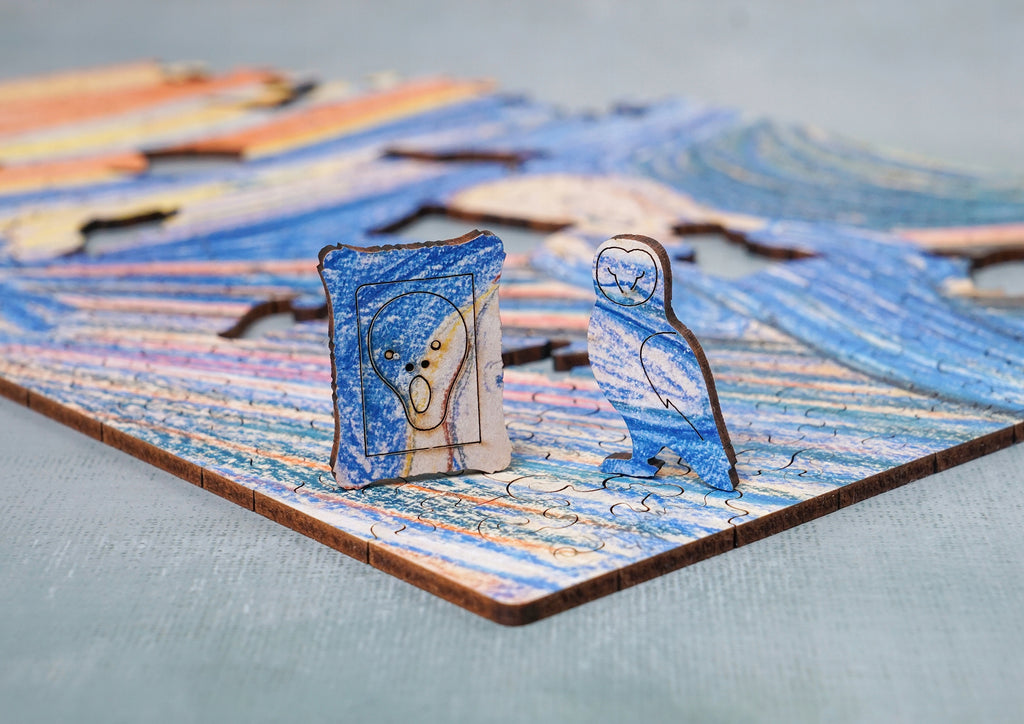 Drewniane puzzle A4 Edvard Munch "Krzyk" 150 el.