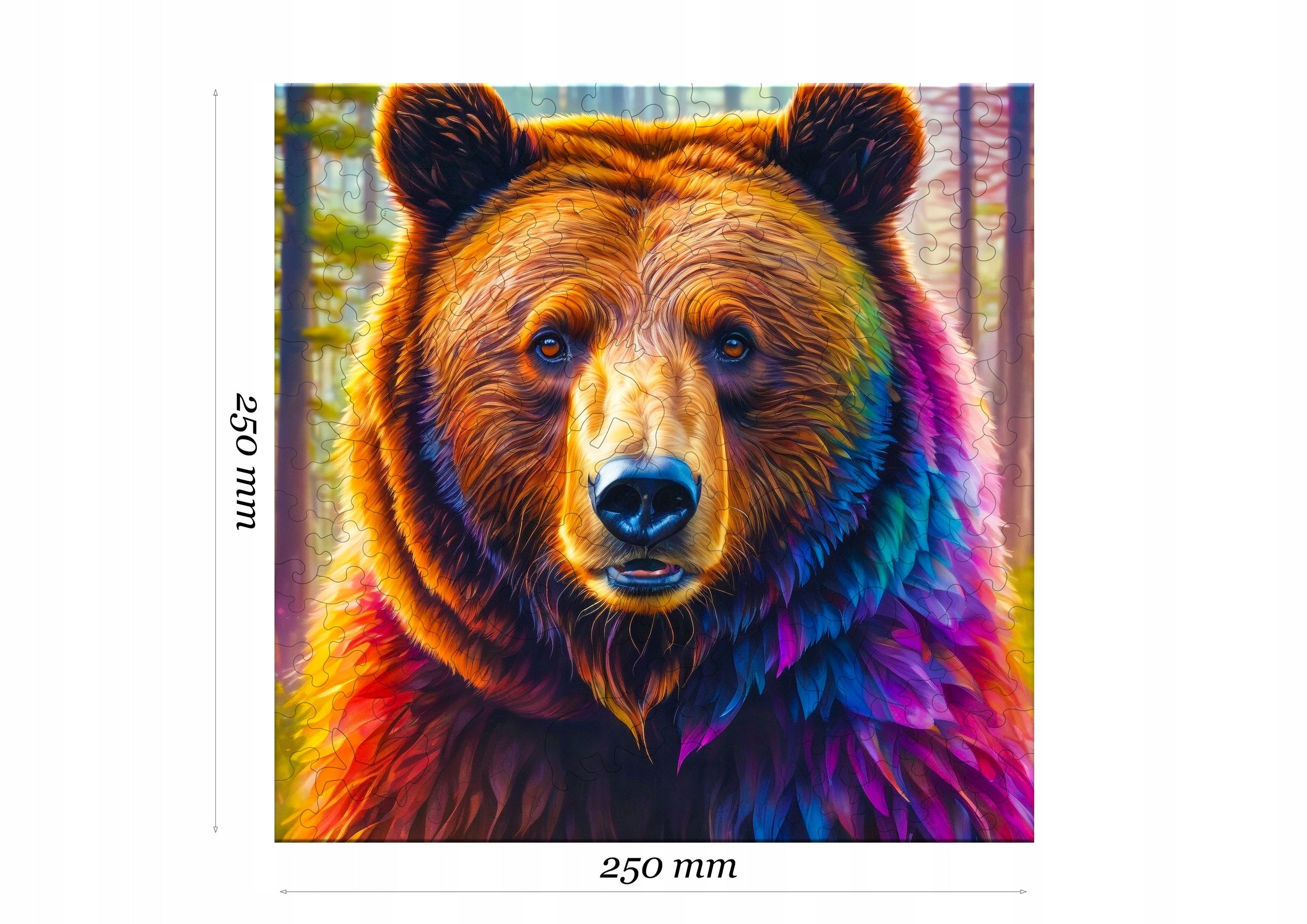 Puzzle drewniane PUZZLED Brunatny Niedźwiedź 155 elementów dla dorosłych