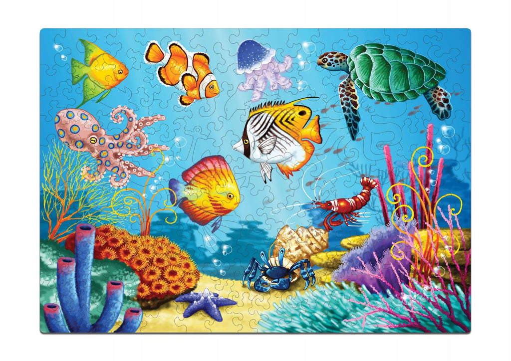 Drewniane puzzle A4 "Podwodny świat" 135el