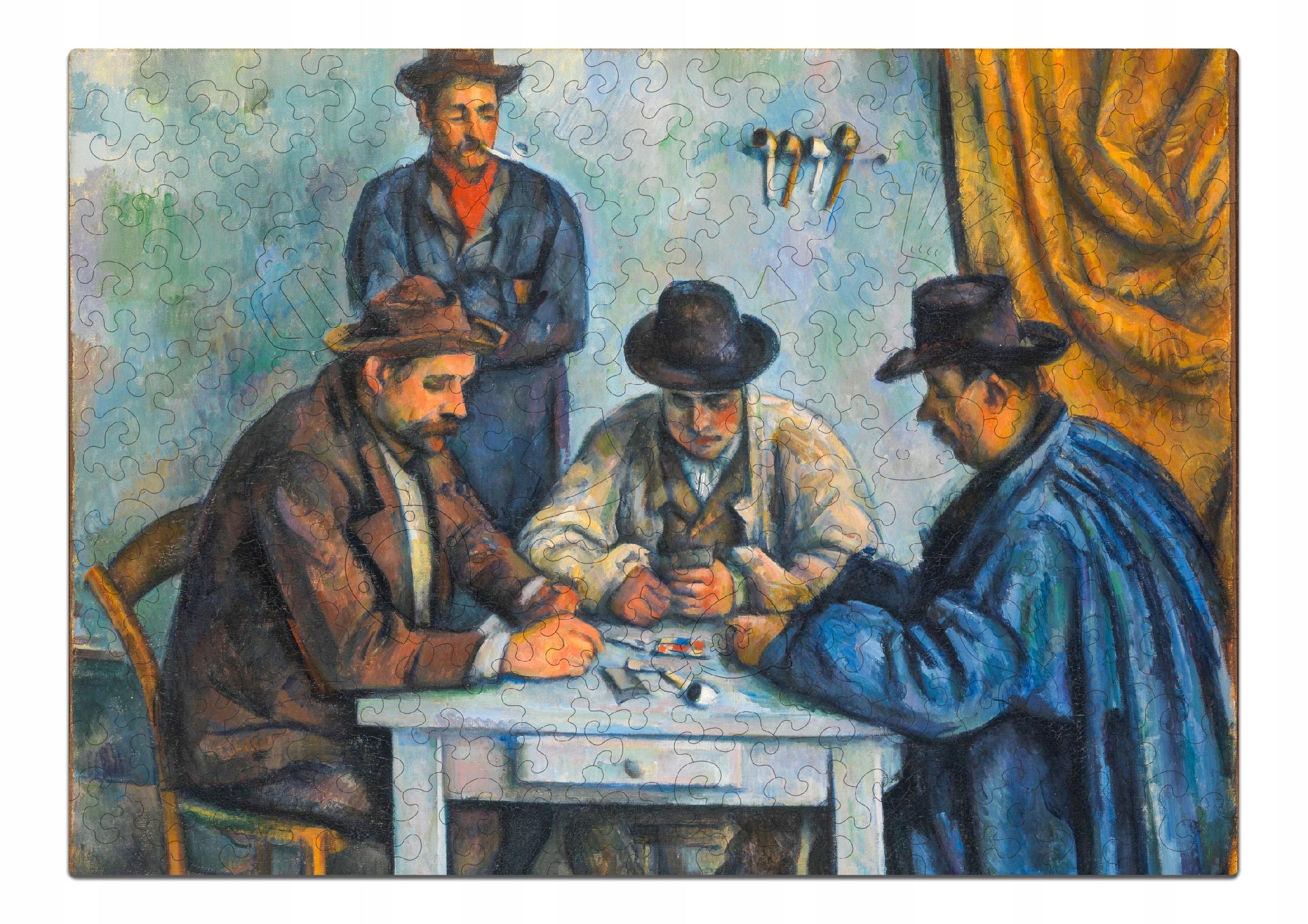 Drewniane puzzle A4 Cezanne Gracze w karty 140 el.
