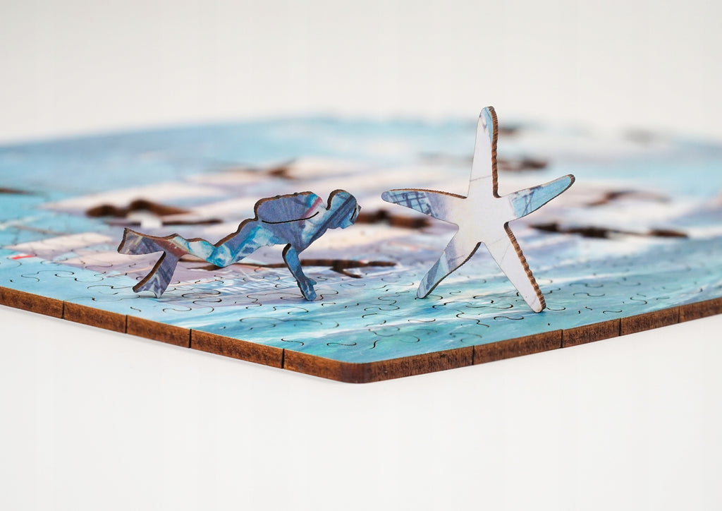 Drewniane puzzle A4 "Dar Młodzieży" 145 el.