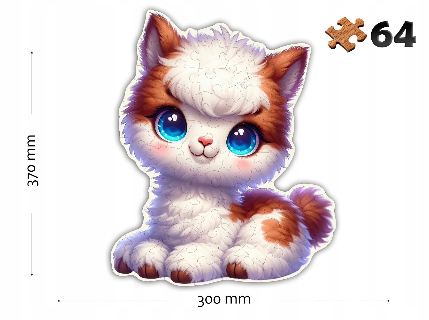 Puzzle Drewniane Premium dla dzieci Lama 64 EL. Układanka PUZZLED
