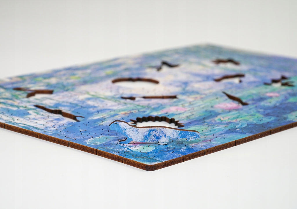 Drewniane puzzle A4 Monet Lilie wodne 140 el