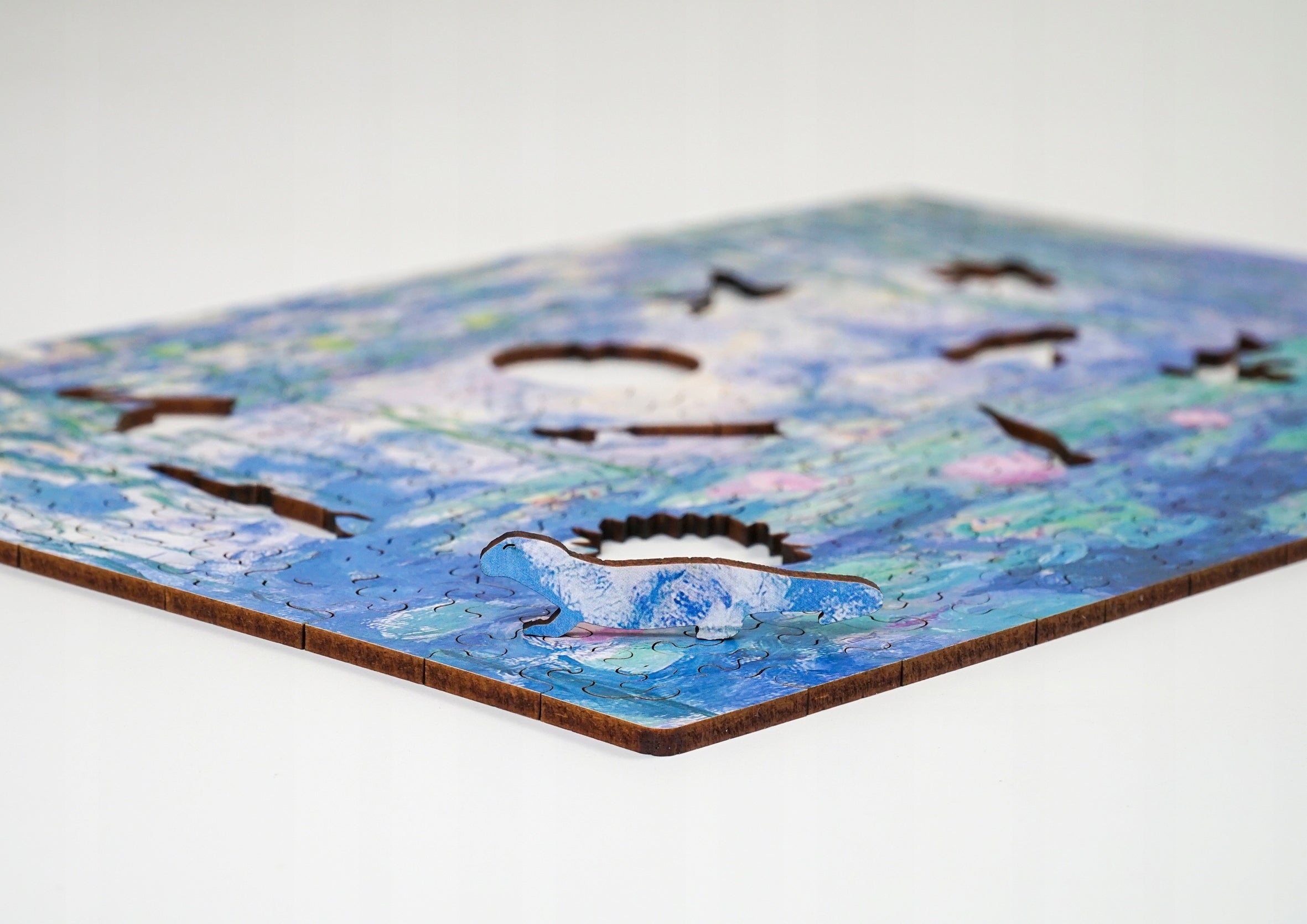 Drewniane puzzle A4 Monet Lilie wodne 140 el
