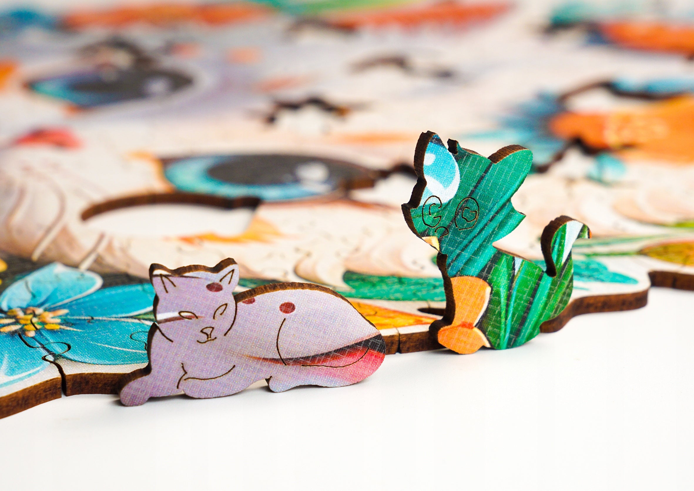 Puzzle drewniane PUZZLED Kotek 280 elementów – układanka po obrysie dla dorosłych