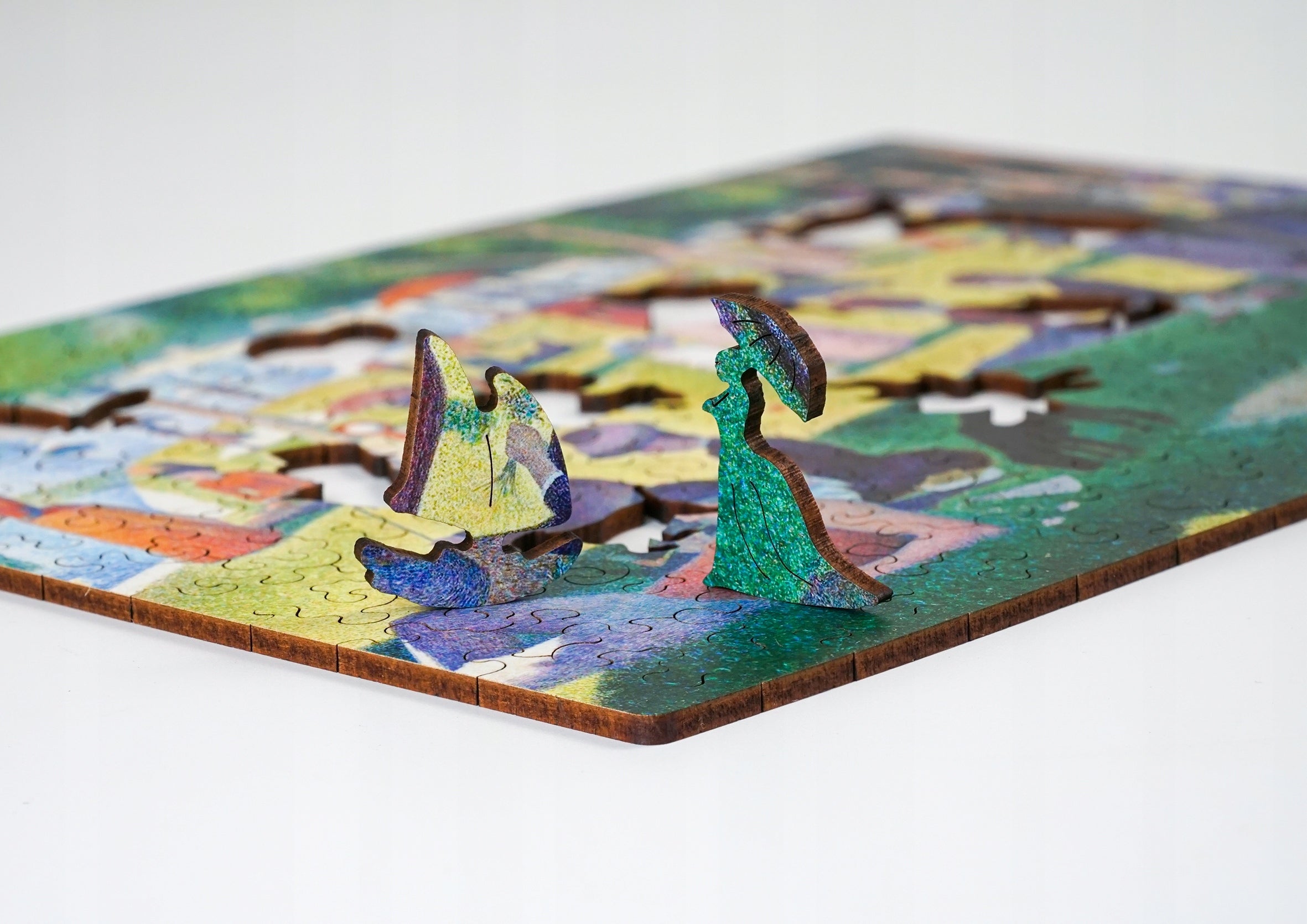 Drewniane puzzle A4 Seurat Niedzielne popołudnie
