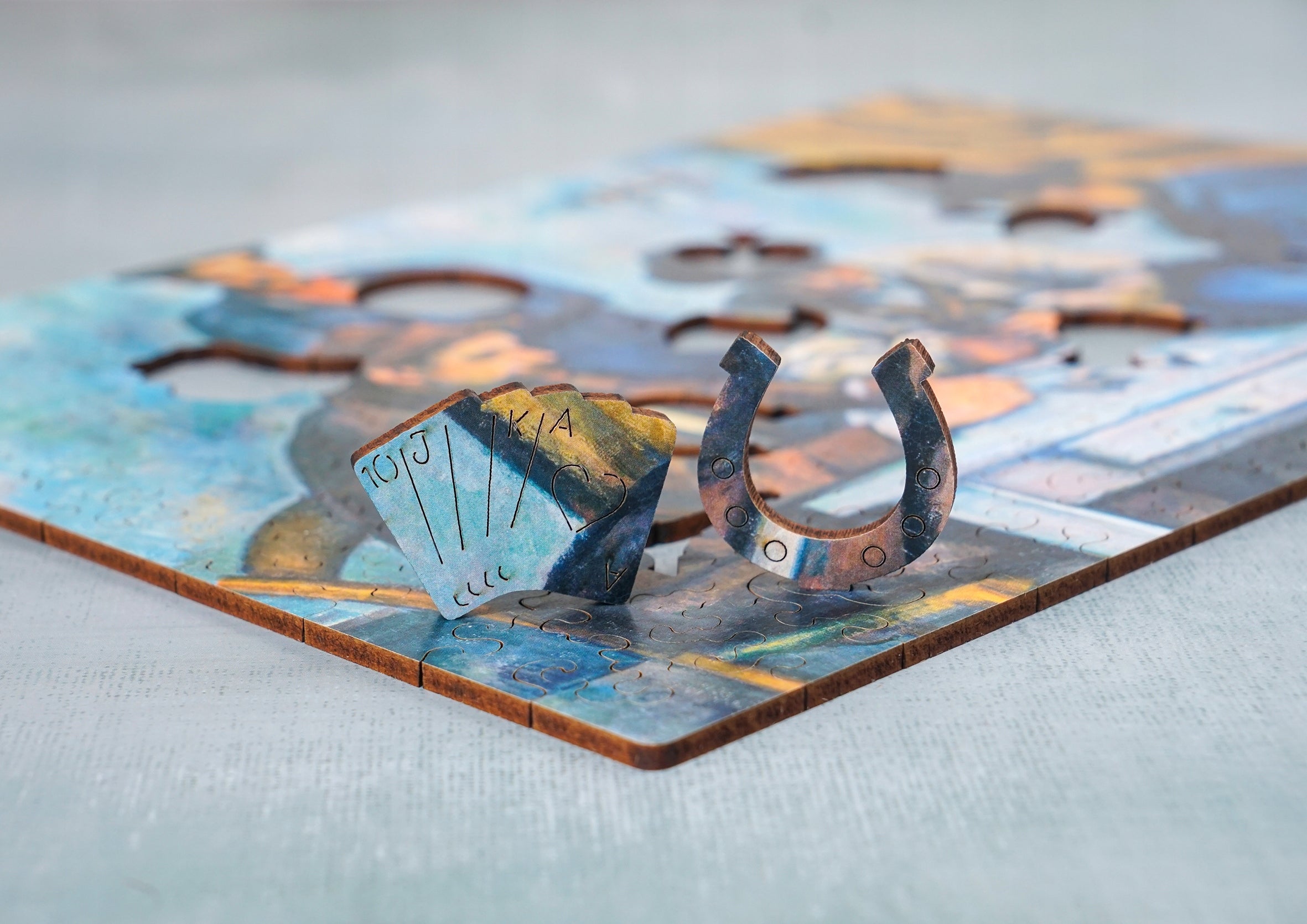 Drewniane puzzle A4 Cezanne Gracze w karty 140 el.