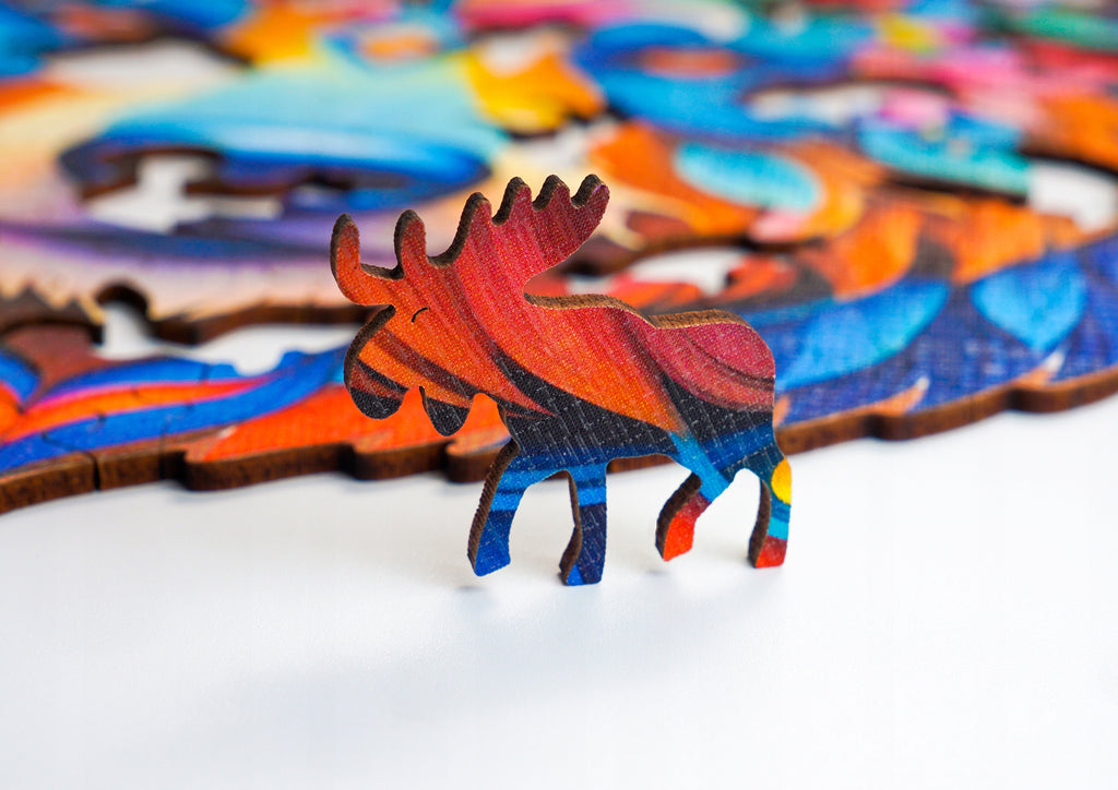 Puzzle drewniane PUZZLED Niedźwiedź 195 elementów – układanka po obrysie dla dorosłych