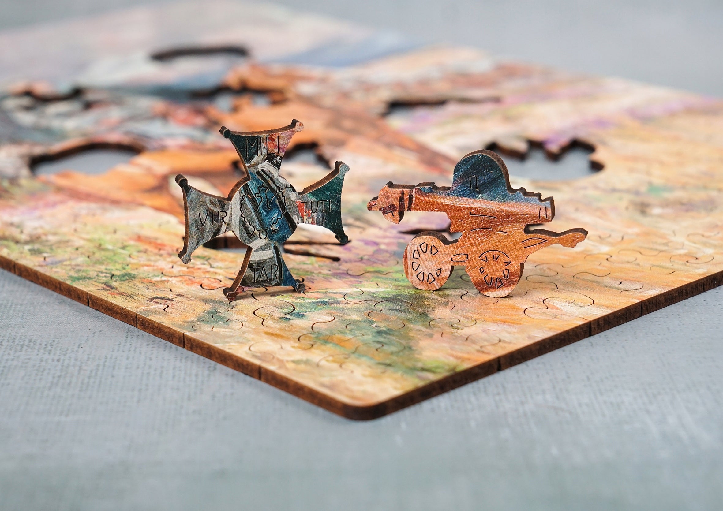 Puzzle Drewniane Kossak Piłsudski Na Kasztance Układanka A4 140 Elementów