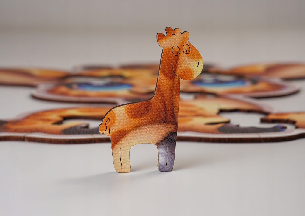 Puzzle Drewniane Premium dla dzieci Żyrafka 50 EL. Układanka PUZZLED