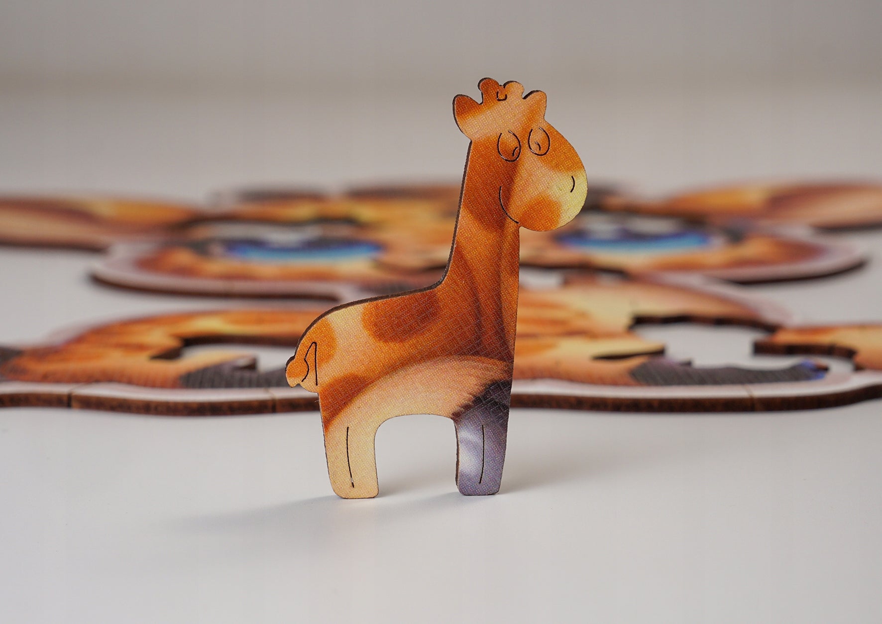Puzzle Drewniane Premium dla dzieci Żyrafka 50 EL. Układanka PUZZLED