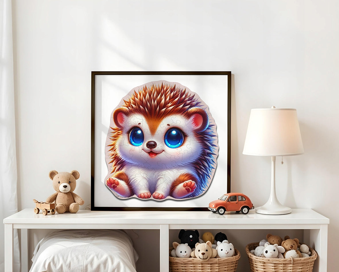 Puzzle Drewniane Premium dla Dzieci Jeżyk 66 EL. Układanka PUZZLED