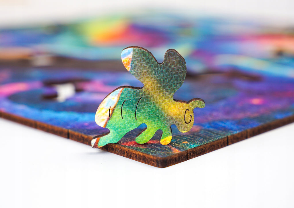 Puzzle drewniane PUZZLED Barwny Kameleon 150 elementów dla dorosłych