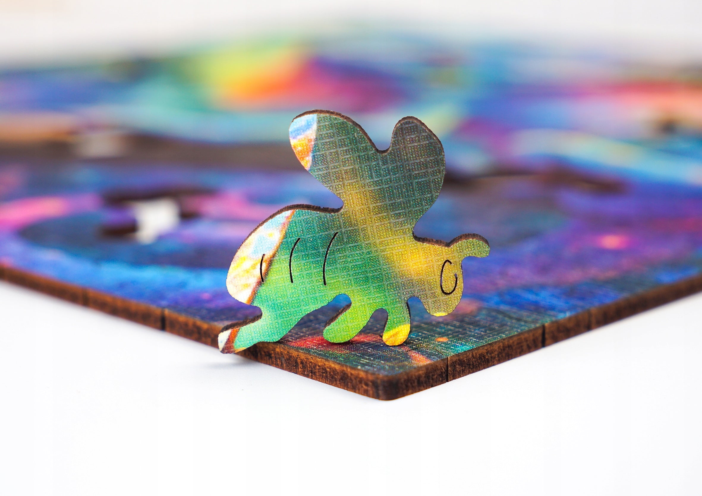 Puzzle drewniane PUZZLED Barwny Kameleon 150 elementów dla dorosłych