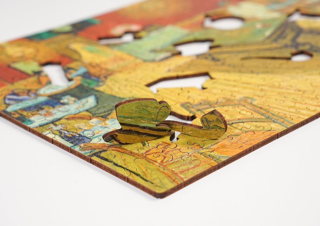Drewniane puzzle A4 van Gogh "Nocna kawiarnia"