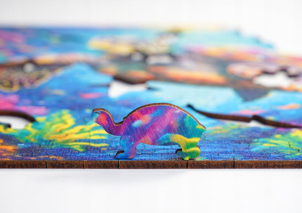 Puzzle drewniane PUZZLED Spokojny Żółw 165 elementów dla dorosłych