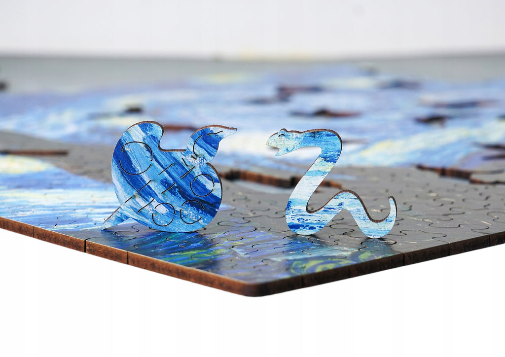 Drewniane puzzle A3 van Gogh Gwiaździsta noc 300el