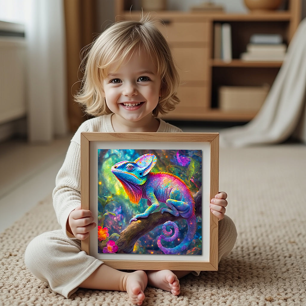 Puzzle drewniane PUZZLED Barwny Kameleon 150 elementów dla dorosłych