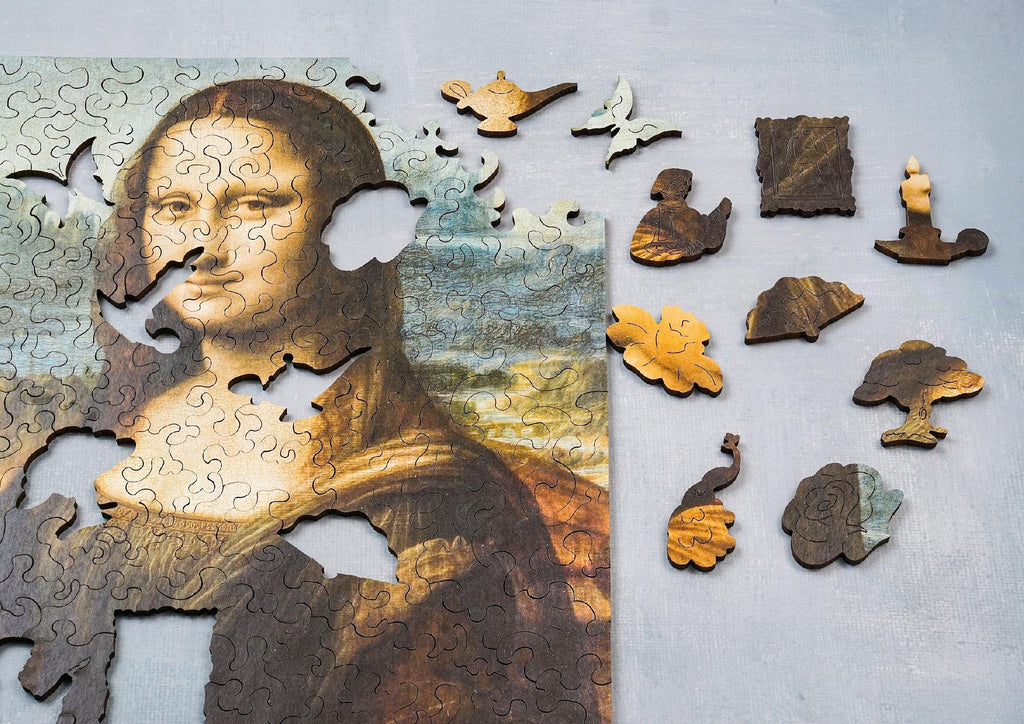 Drewniane puzzle A4 Leonardo da Vinci "Mona Lisa"
