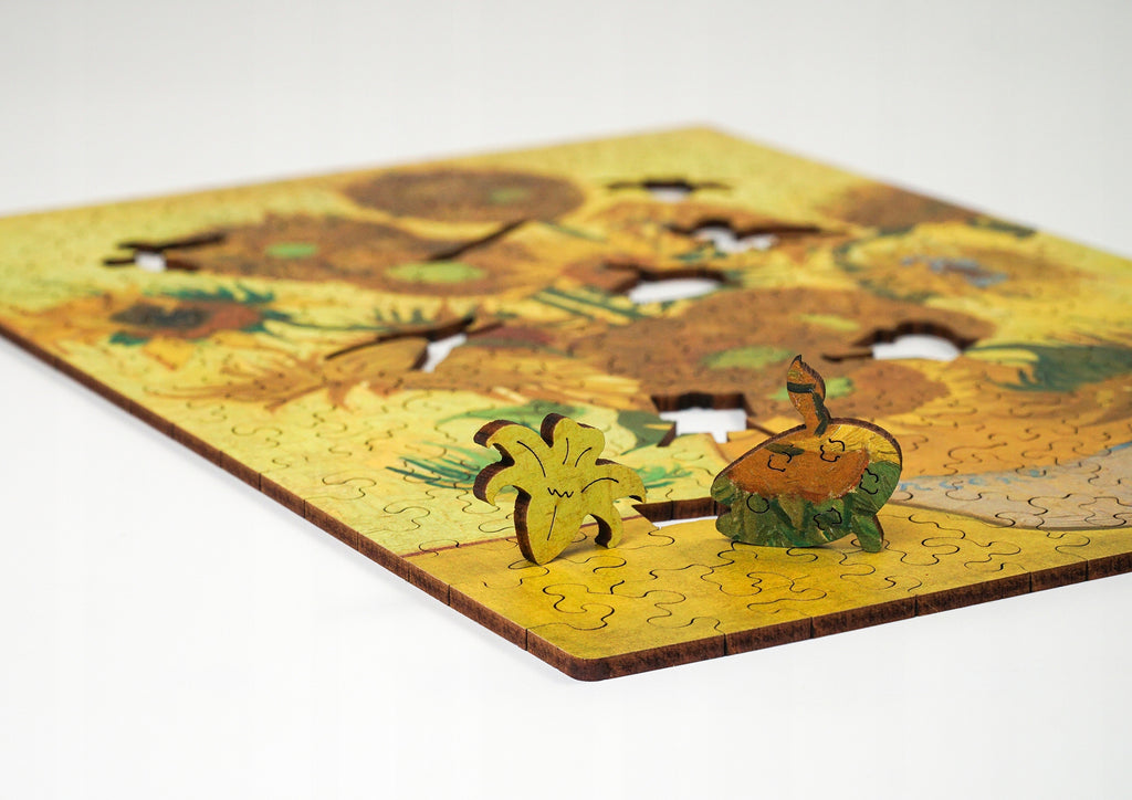 Drewniane puzzle A4 van Gogh Słoneczniki