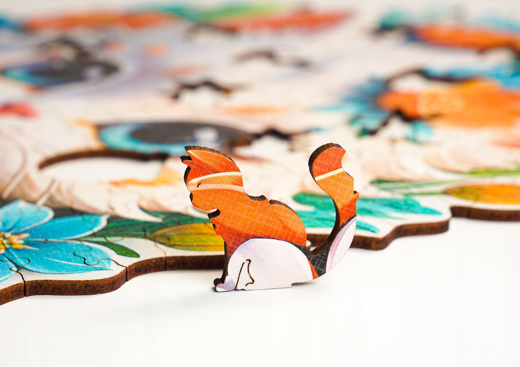 Puzzle drewniane PUZZLED Kotek 280 elementów – układanka po obrysie dla dorosłych