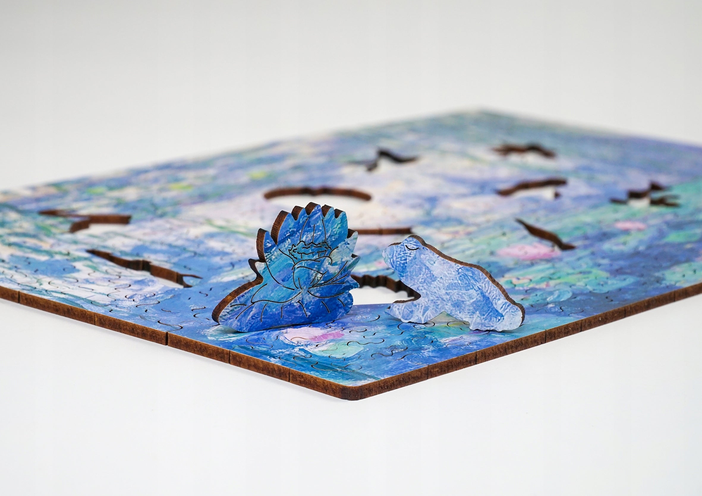 Drewniane puzzle A4 Monet Lilie wodne 140 el