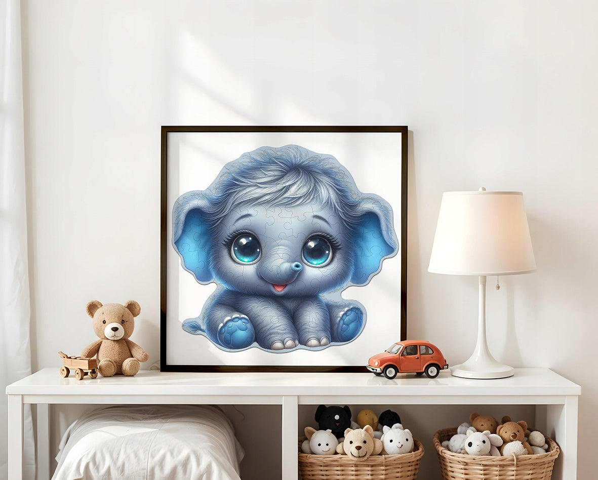 Puzzle Drewniane Premium dla dzieci Słonik 60 EL. Układanka PUZZLED