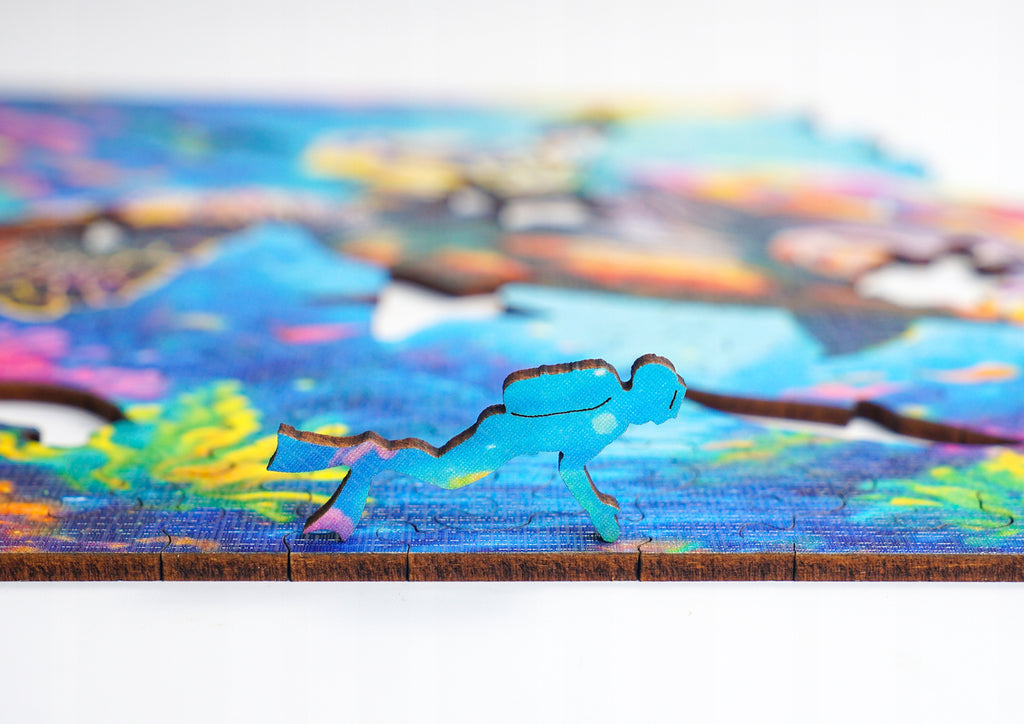 Puzzle drewniane PUZZLED Spokojny Żółw 165 elementów dla dorosłych