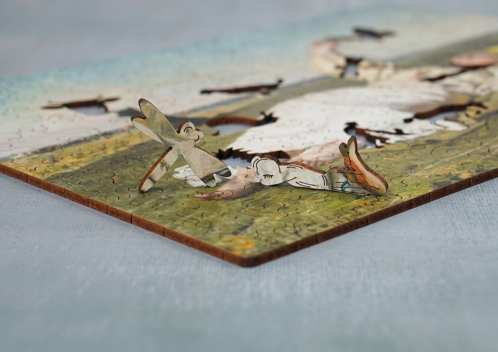 Drewniane puzzle A4 Chełmoński Babie lato 165 el.
