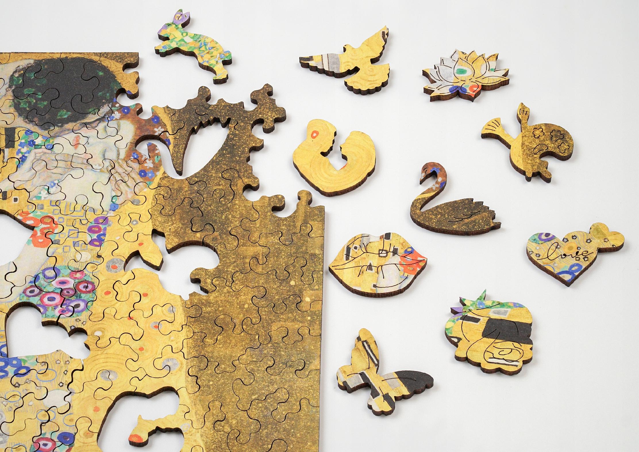 Drewniane puzzle A4 Klimt "Pocałunek" 165 el.