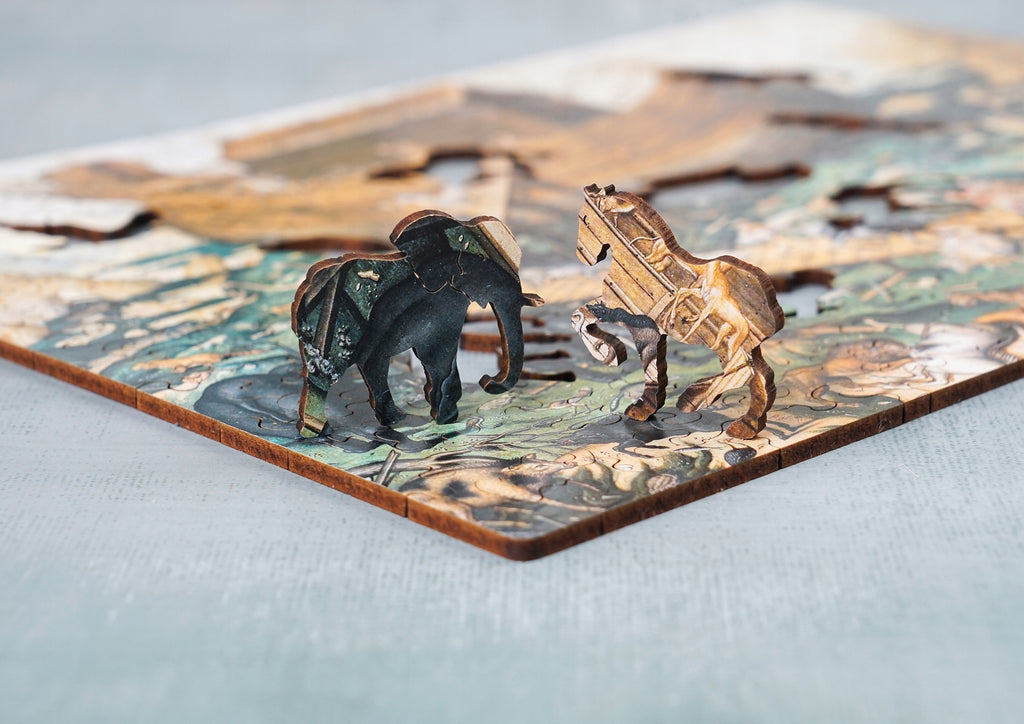Drewniane puzzle A4 Arka Noego 135el.
