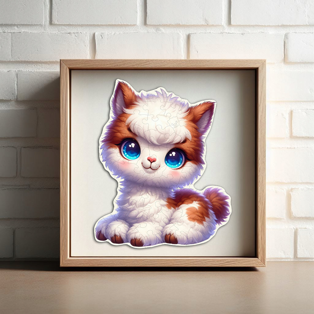 Puzzle Drewniane Premium dla dzieci Lama 64 EL. Układanka PUZZLED